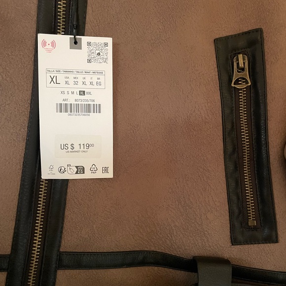 Zara Aviator Sherpa Jacket - Picture 4 of 5